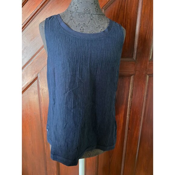 Soft Surroundings Womens Sleeveless Top Navy Size XS - Picture 1 of 8